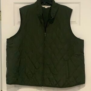 Coldwater Creek Forest Green Quilted Vest